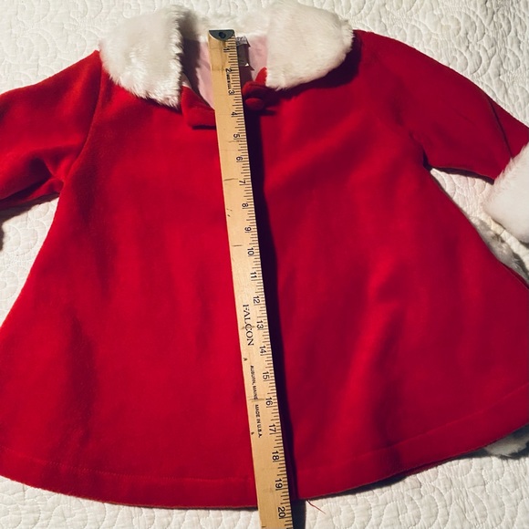 Melody Kids Red & White Christmas coat and Hat - Picture 9 of 12